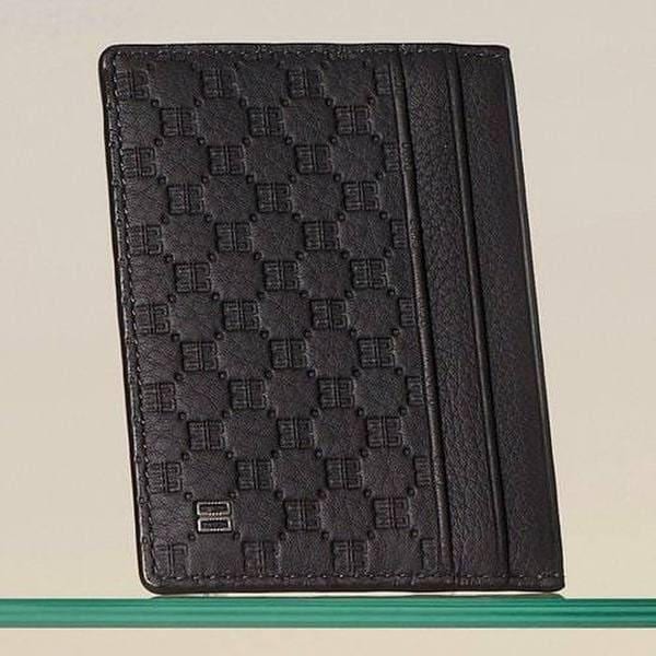 DBHO6E369BK [LOUIS][ルイス] ブラック輸入レザー ルイスエンボス DDパターンカードホルダー