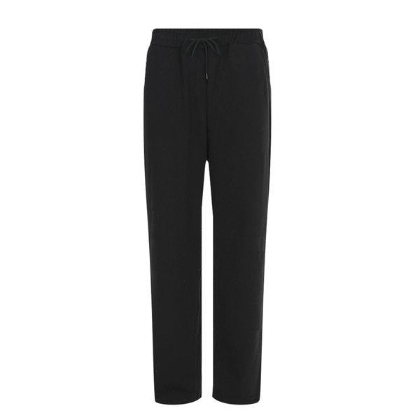 メンズ 季節の変わり目 快適 セミワイド バンディングパンツ NE-PTA-Q003-ブラック