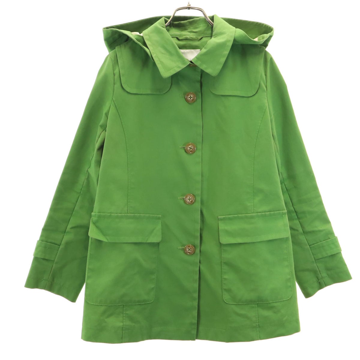 日本製 ジャケット 40 グリーン レディース 古着