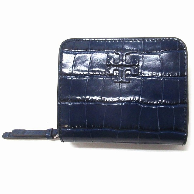 TORY BURCH トリバーチ アウトレット 財布 ティア クロコ調レザー エンブレムロゴ ジップアラウンド ウォレット 二つ折り財布 153390 400 20,860円