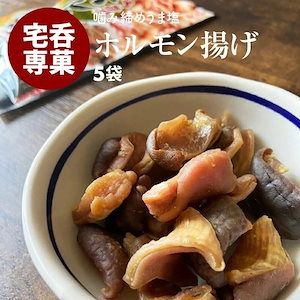 [前田家] おつまみ 珍味 ホルモン 揚げ 5袋 お徳用 持ち運びに便利な 小袋 おやつ お土産 B