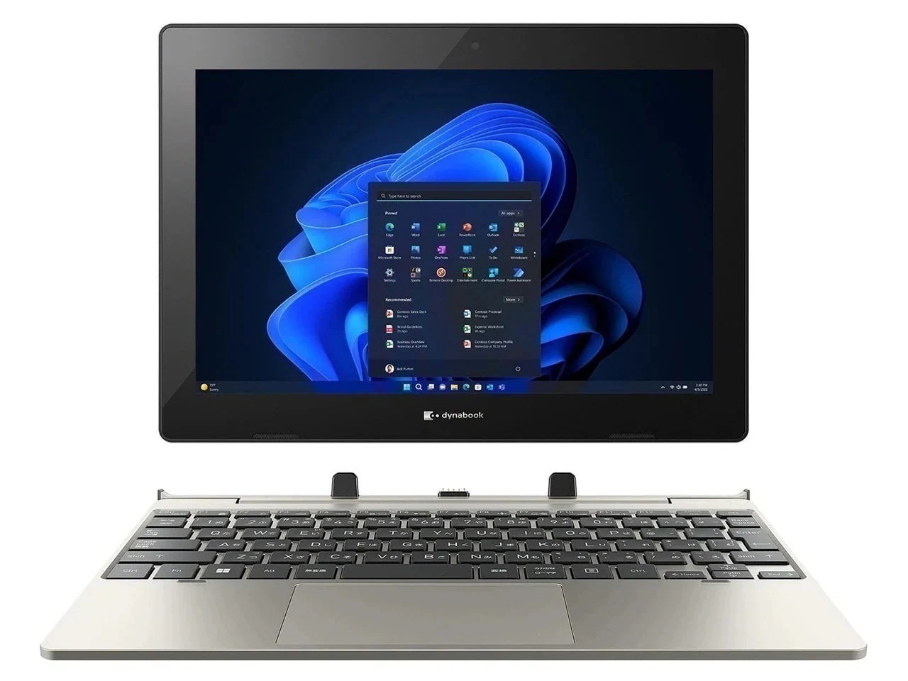 dynabook K1 P1K1VPTG [ゴールド]ノートパソコン/2in1デタッチャブル/10.1型/Celeron N4020/ 4GB/128GB/Win 11 Pro/Office