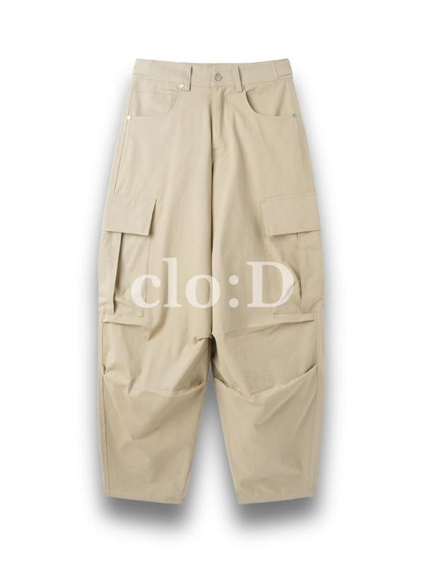 ウェイストタブ バルーン カーゴ パンツ ベージュ