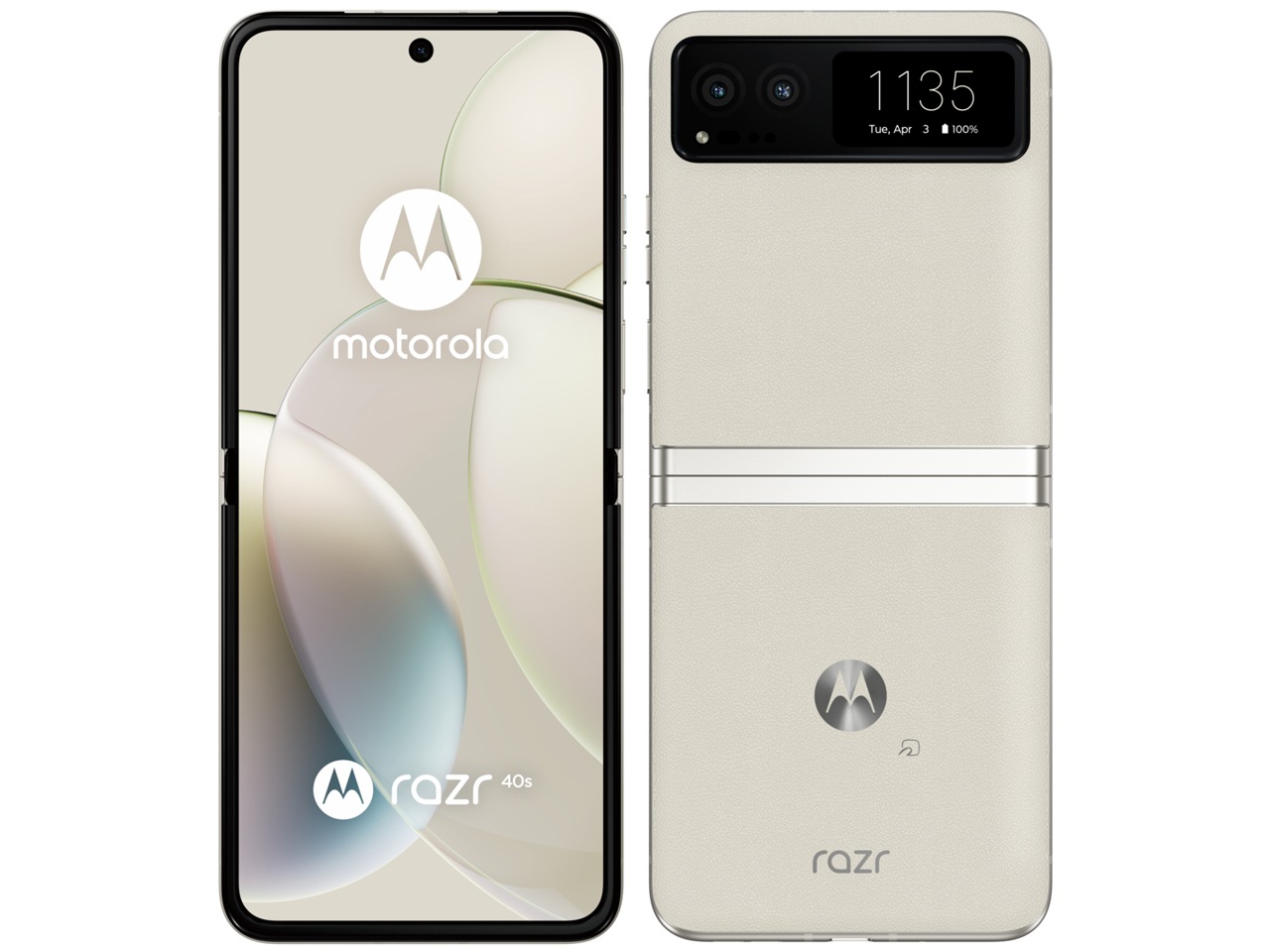 【ほぼ新品】motorola razr 40s SoftBank [バニラクリーム]