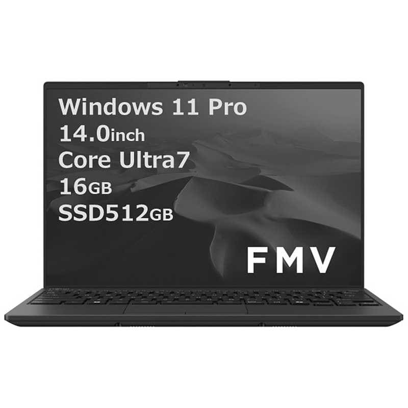 富士通　FUJITSU　FMV LIFEBOOK UH-X/J3［14.0型/Core Ultra 7/メモリ：16GB/SSD：512GB/Office］ピクトブラック　FMVUXJ3B