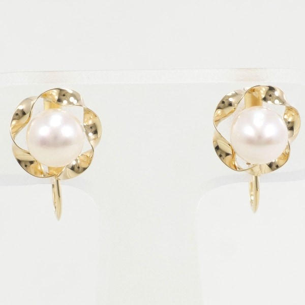 K18 YG イエローゴールド イヤリング パール(真珠) ジュエリー 中古