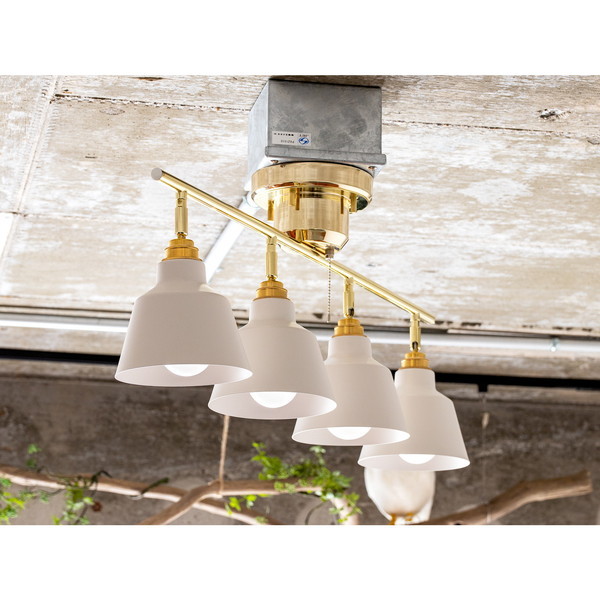 gram8 TC-1005-KORAT BS/WH 4灯スポットライト コラット ブラス/ホワイト メーカー直送