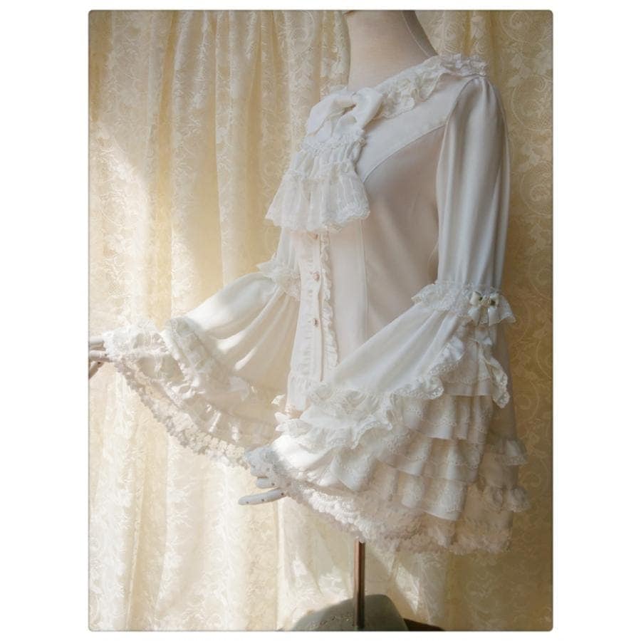 ブラウス レディース ロリータ 長袖 レース 春秋冬 ゴスロリ 華麗 耽美 XS2XL