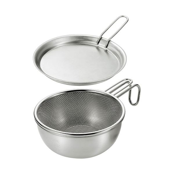 よこやま 燕熟の技 シェラカップ/ボウル15cm 手付きザル/蓋トレー付き EJSB-500