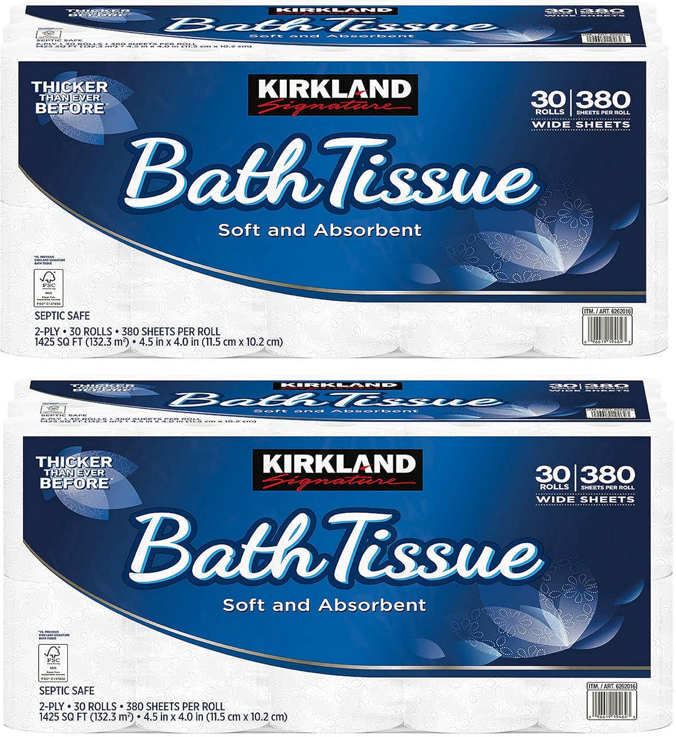 Kirkland シグネチャー バスティッシュ 2層 425 2パック (30個)