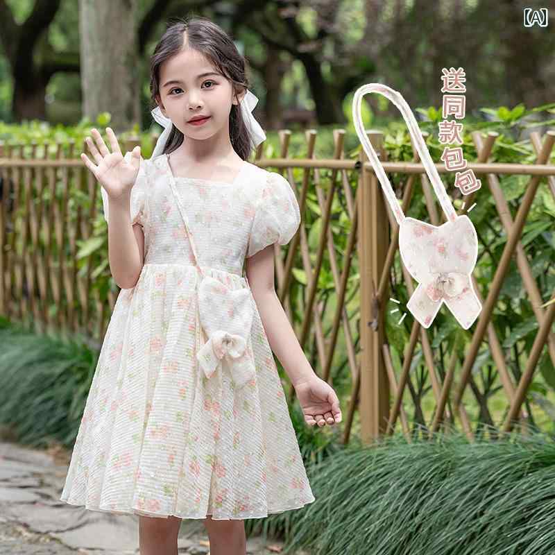 ドレス 女の子 夏 ミニ ドレス ワンピース 春夏秋 子供服 キッズ プリンセス お姫様 ワンショル アシメ フリル 背中開き 発表会 パーティ お誕生日会 主役 コーデ