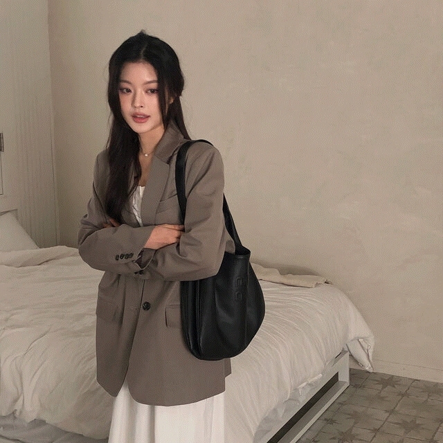 [グッドクオリティ] アレッド ルーズフィット テーラード ブレザー ジャケット - jk