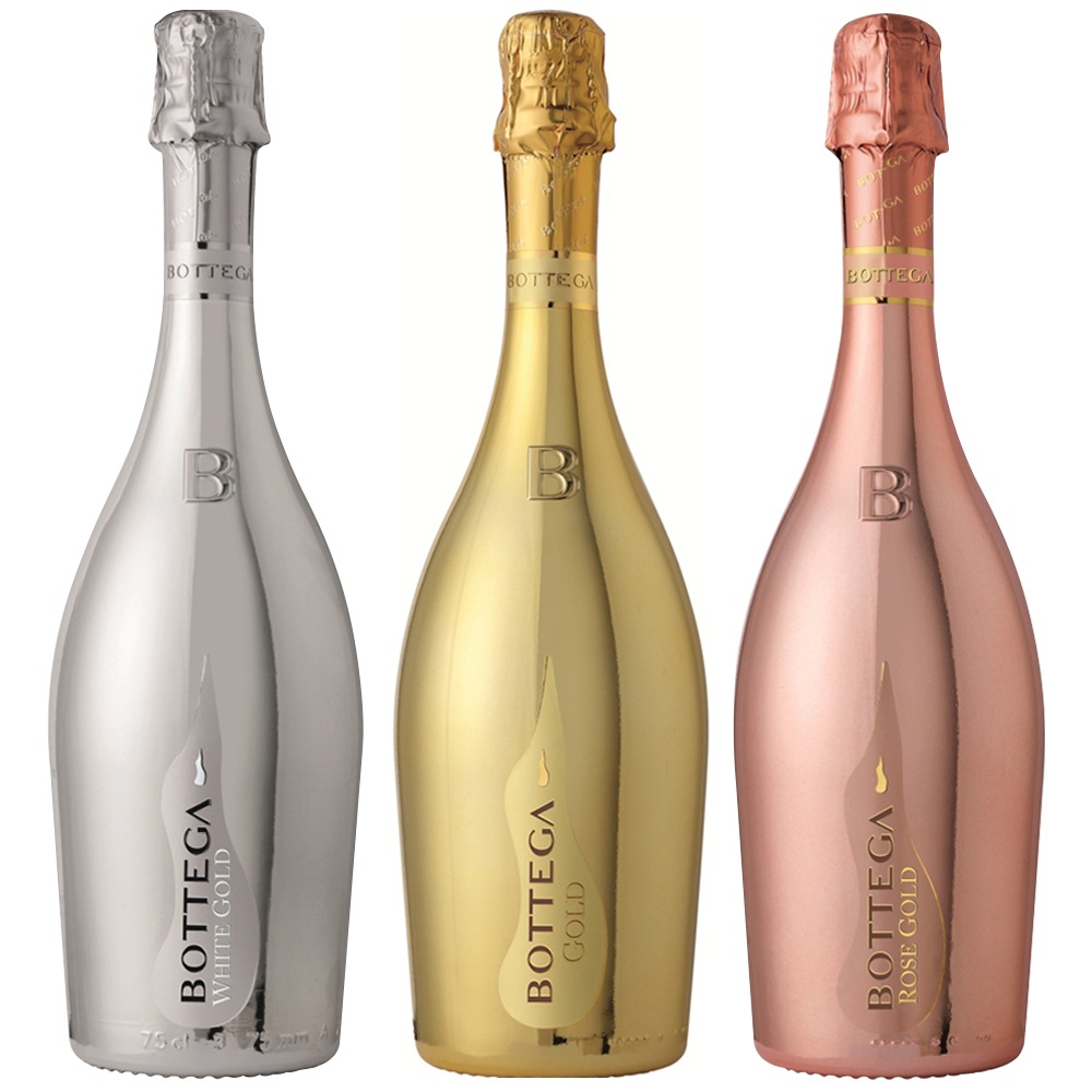 正規品 ボッテガ ３本 セット ゴールド ロゼゴールド ホワイトゴールド 各 750ml / スパークリング プロセッコ イタリア ギフト プレゼント