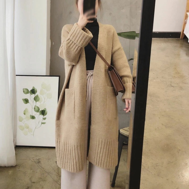 アウター レディース カーディガン 秋冬 ロング丈 アウター 長袖 ロングカーディガン シンプル 体型カバー 無地 羽織 Vネックカーディガン 長袖 無地 通勤 通学 オフィス 事務 マキシ丈 エレガ