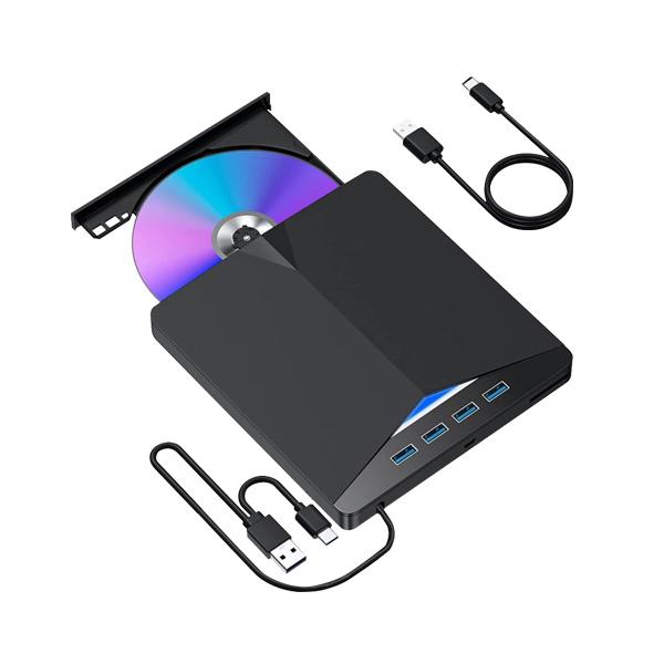 ブルーレイドライブ 外付け ブルーレイプレーヤー USB3.0＆Type-Cデュアル接続