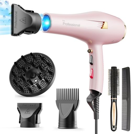 DEKURI ドライヤー ヘアドライヤー大風量 速乾 髪質改善【高濃度マイナスイオン】ドライヤー 拡散器集風器コーム付き 2段階風速 3段階加熱設定 冷却ボタン搭載 過熱保護機能 家庭用/サロン用・ピ