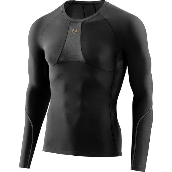 メンズ コンプレッションウエア SERIES-5 トップロングスリーブ ブラック L 18121510 019