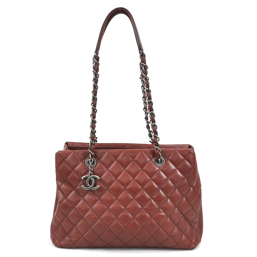 シャネル CHANEL ショルダーバッグ マトラッセ レザー ボルドー ガンメタル レディース e58766a
