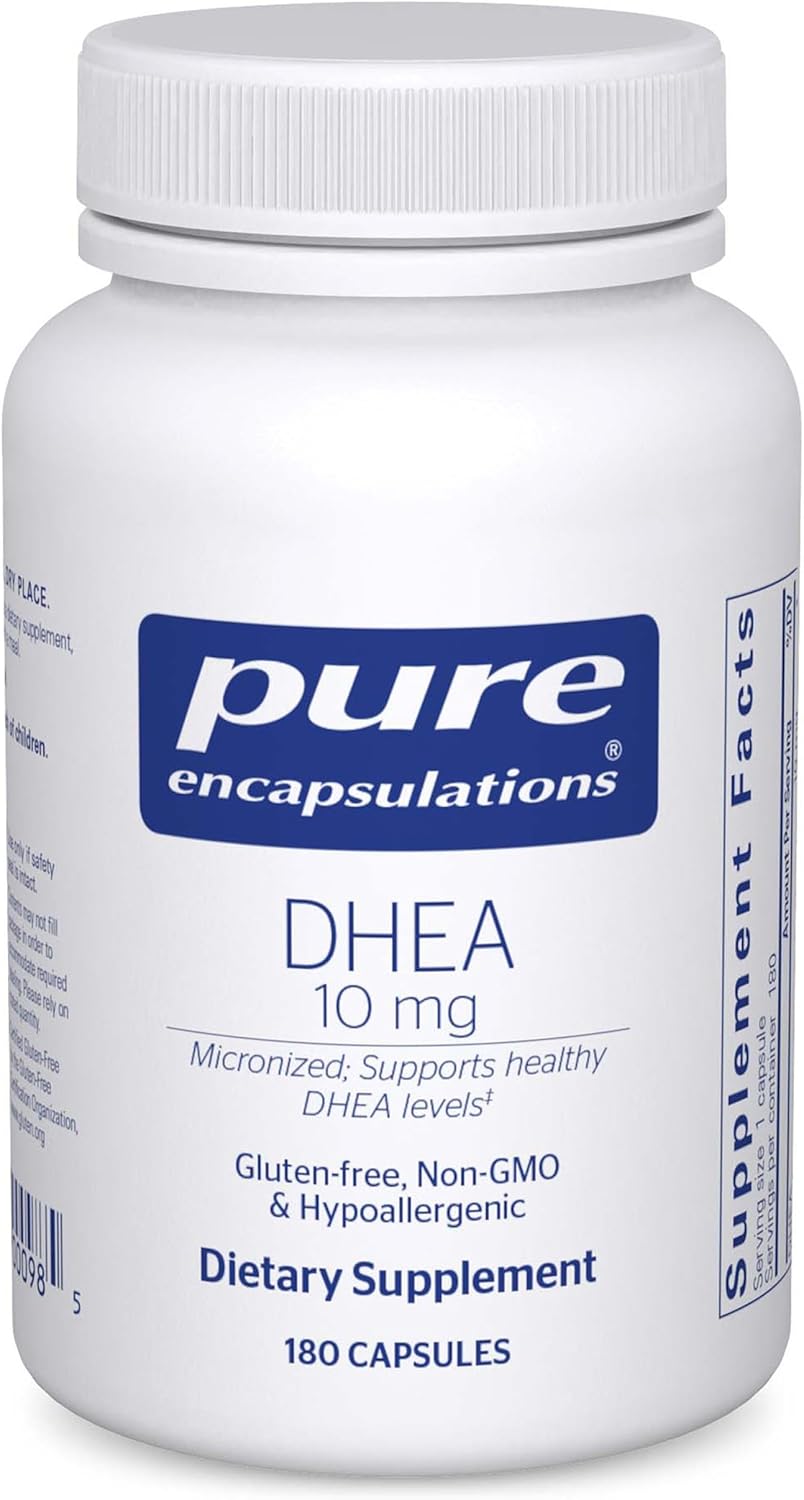 Pure Encapsulations デヒドロエピアンドロステロン 10 mg - Adrenal Supplement for Immune Support 180 Capsules