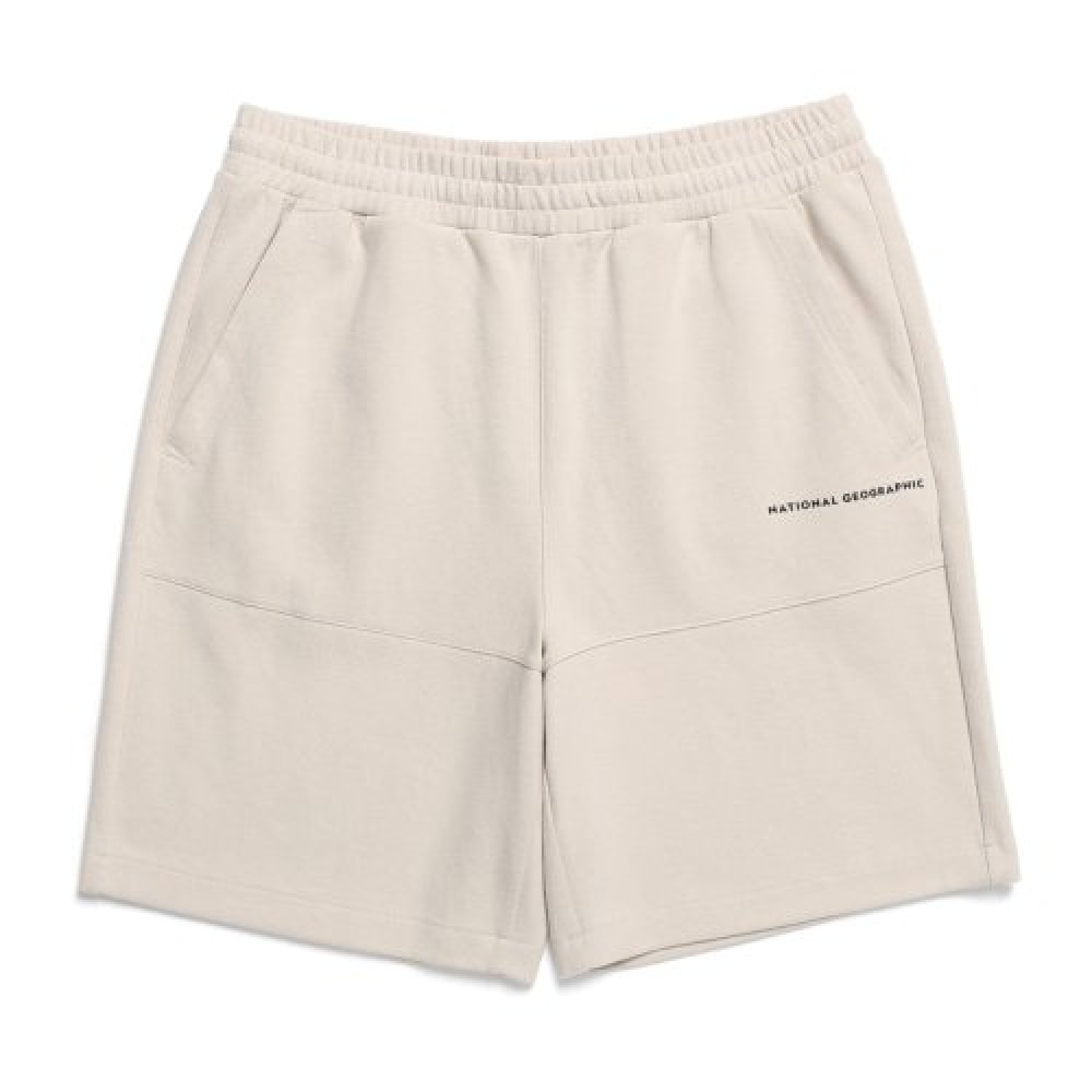 NATIONALGEOGRAPHIC セミオーバーフィット コンフォータブル ハーフパンツ OAK BEIGE N242UHP905