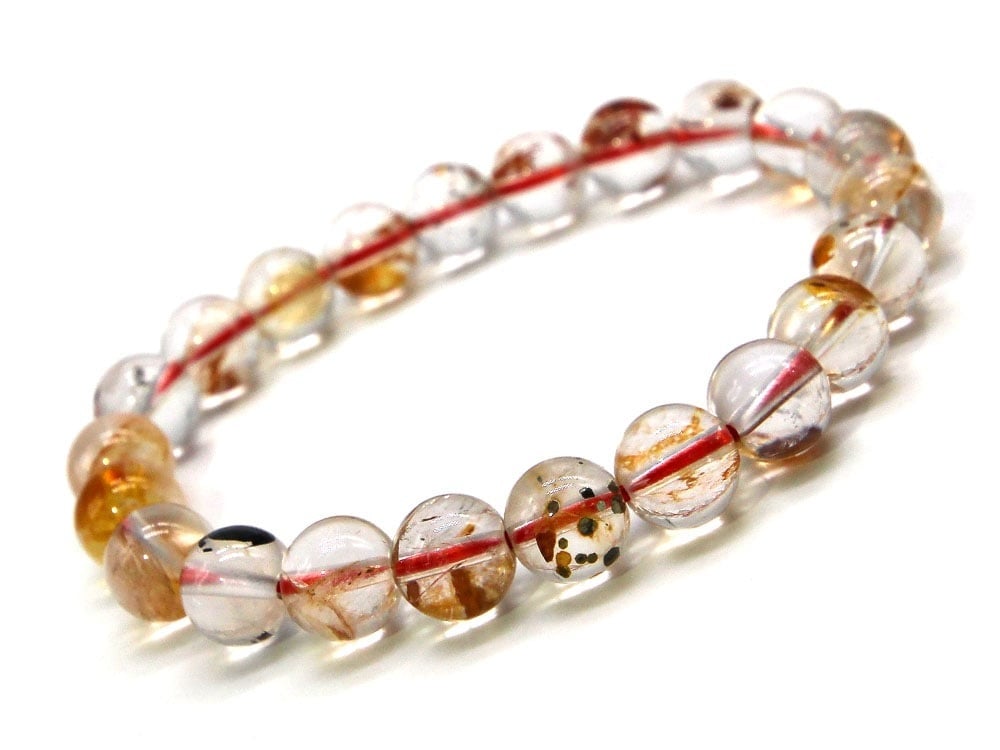 天然 オーラクォーツ ブレスレット ブラジル産 8mm パワーストーン ブレスレット メンズ レディース 天然石 数珠 アクセサリー メンズブレスレット レディースブレスレット パワーストーンブレスレ