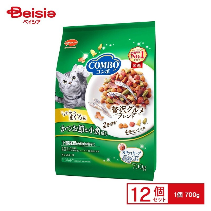 ミオコンボ 日本ペットフード ミオコンボキャット猫下部尿路の健康維持まぐろ味・かつお節・小魚添え700g ×12個