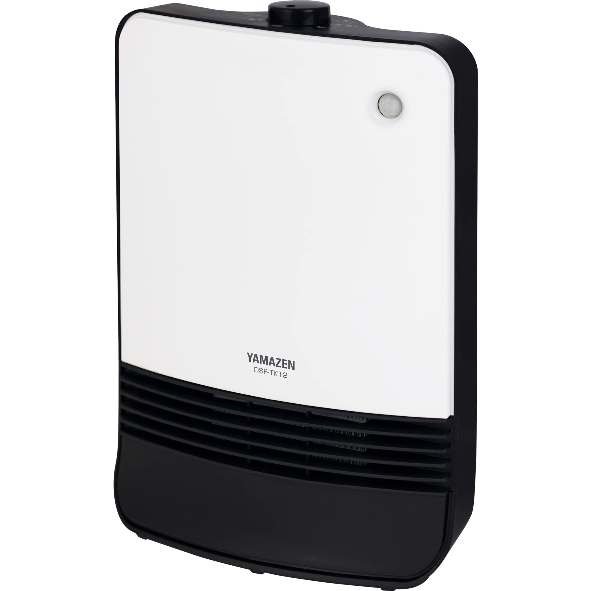 [山善] ヒーター セラミックヒーター セラミックファンヒーター 人感センサー搭載 ハイパワー 1200W 最大8畳 省エネ 暖房出力2段階切替 ホワイト DSF-TK12(W)