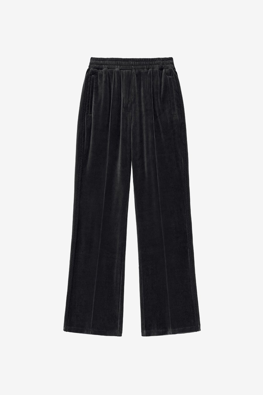 【INSILENCE】[WOMEN] VELVET WIDE PANTS : BLACK