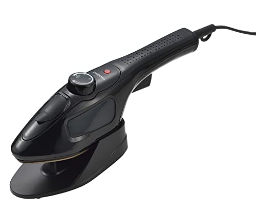 TWINBIRD(ツインバード) 衣類スチーマー スチームアイロン ハンディ 除菌 脱臭 パワフルスチーム 3段階温度調節 ハンガーにかけたまま シワ伸ばし プレス ブラック SA-4095B