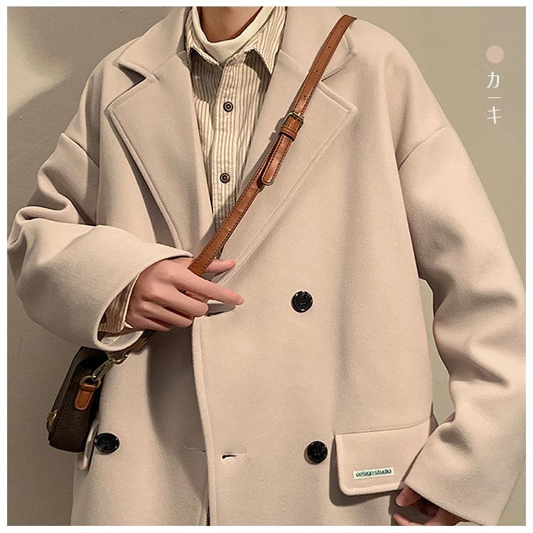 ロングコート メンズ チェスターコート ロング丈 無地 ビッグシルエット カジュアル ビジネス アウター 暖かい 防寒 おすすめ 5,351円