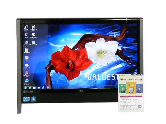 NEC デスクトップパソコン 中古パソコン VN570/B ブラック デスクトップ 一体型 本体 Windows7 Core i3 DVD 地デジ 4GB/500GB 送料無料 中古