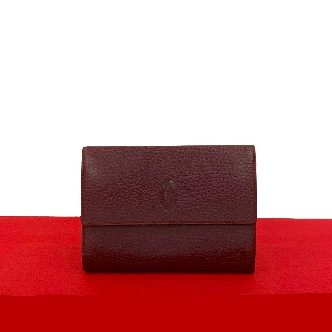 ヴィンテージ マストライン三つ折り財布 レザー ワインレッド 16012