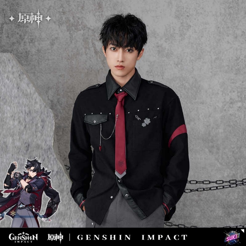 【プロ品質を極める!】原神 グッズ / リオセスリ インプレッションシリーズ / シャツ / Genshin Impact Wriothesley 莱欧斯利 げんしん コスプレ 2