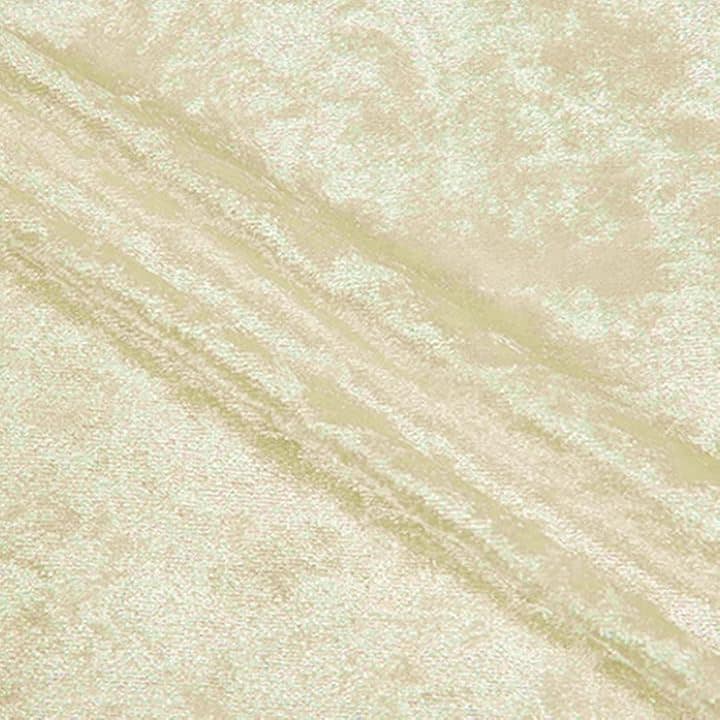 ダイヤモンド クラッシュ ベロア 生地 裁断済み(アイボリー, 約3mx1.5m)