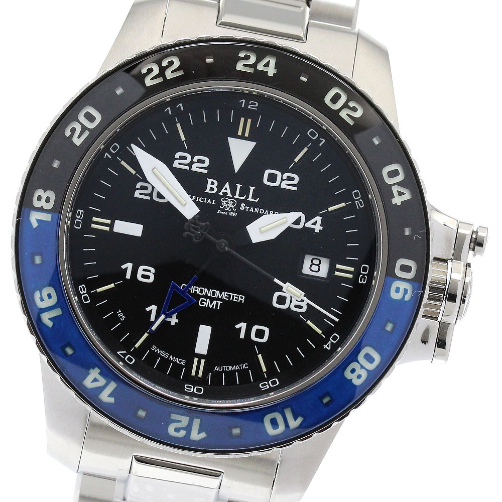 ボールウォッチ BALLWATCH DG2018C-S10CJ-BK エアロ GMT II デイト 自動巻き メンズ 未使用品 保証書付き_899254【中古】