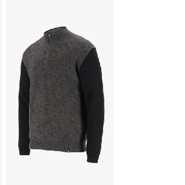 男性パターンハーフジップモックネックセーター6K-73402_US