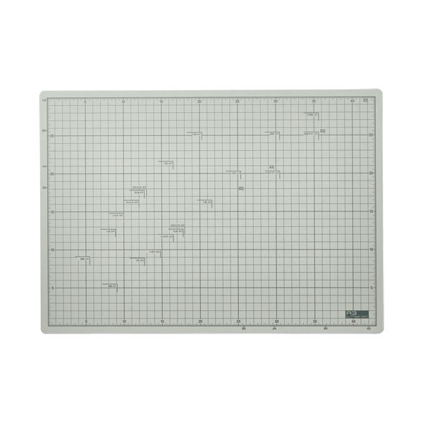 (まとめ)TANOSEE フタル酸エステル不使用 滑りにくいカッターマット A3 320450mm 1枚 3セット