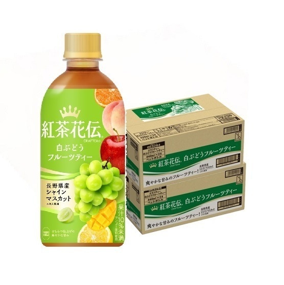 【送料無料】コカコーラ 紅茶花伝 クラフティー 白ぶどうフルーツティー 440ml2ケース/48本
