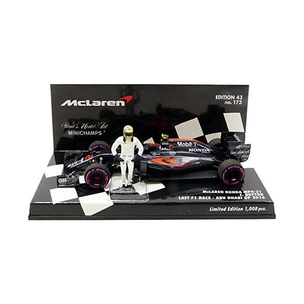 Minichamps31GP Abu Dhabi 2016Mclaren Mp4， 530164022Miniature Vehicle， Scale 1: 43， grey/red 並行