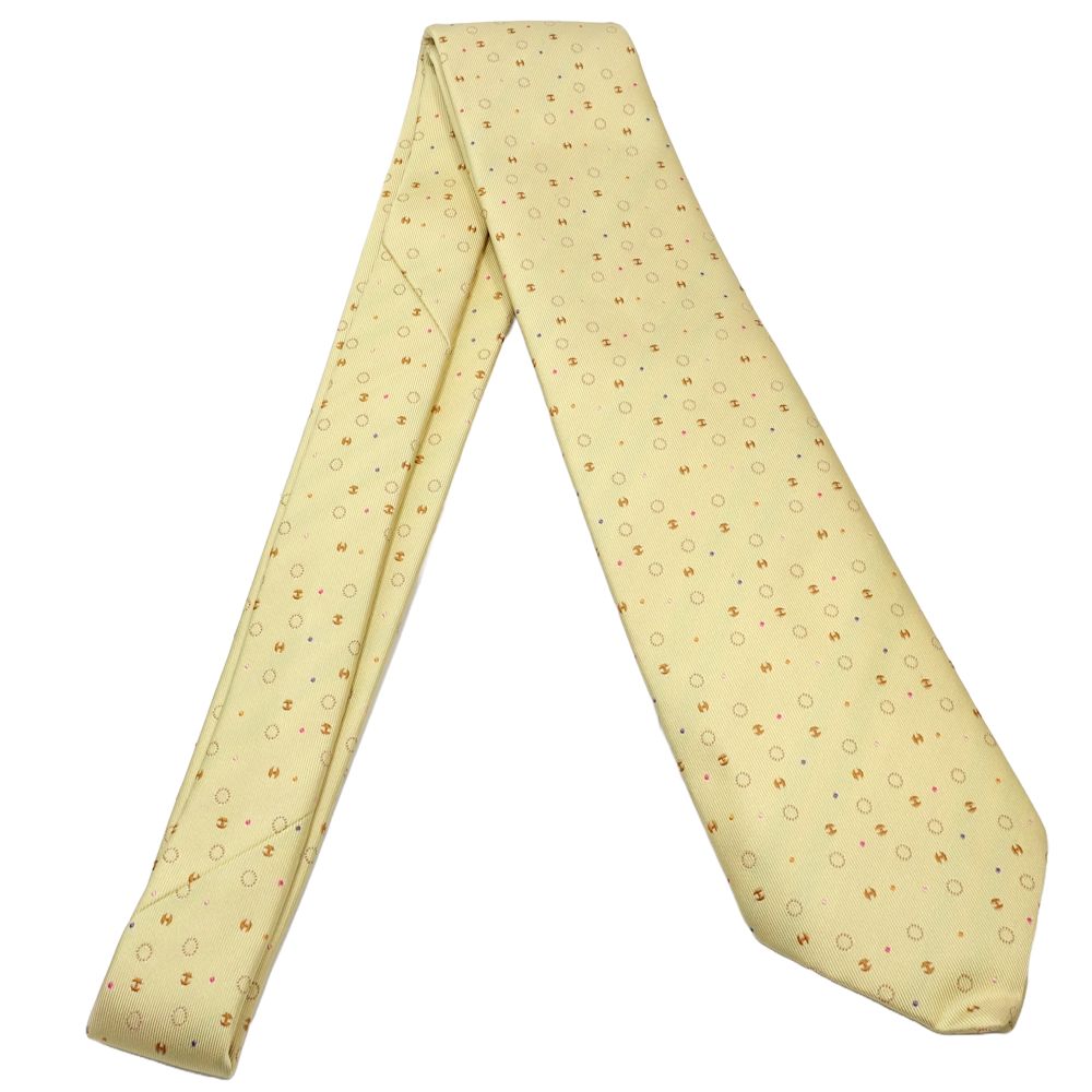 ネクタイ シルク イエロー マルチカラー/180991【中古】