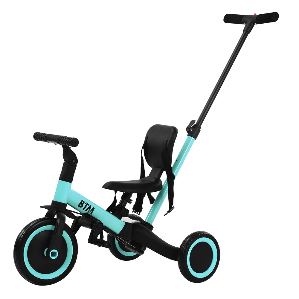 【国内発送／保証つき】【子供用三輪車 4in1 三輪車のりもの 押し棒付き182