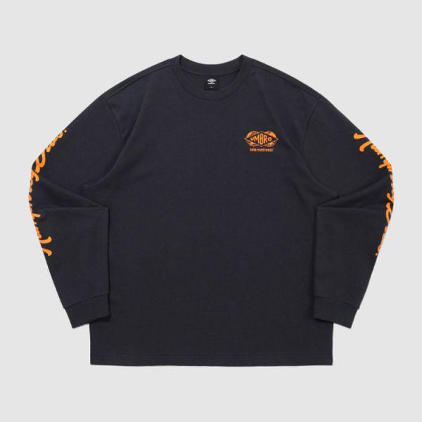 HBL ブリット カジュアル グラフィック 長袖 Tシャツ ダート ネイビー UR121CRL26DVY 931236