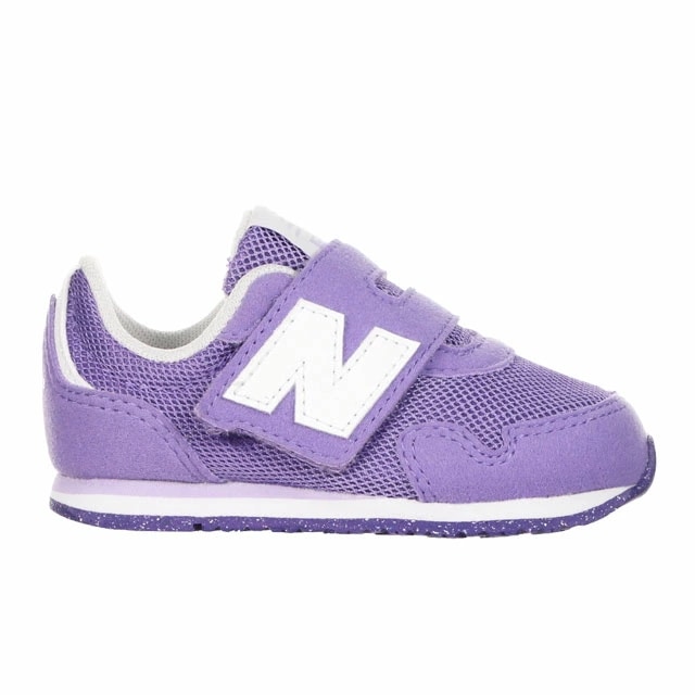 ニューバランス 女の子 スニーカー 子供靴 IV323 CC キッズ ファーストシューズ ベビーローカット ベルクロ 通園 運動靴 ベビー靴 パープル 紫