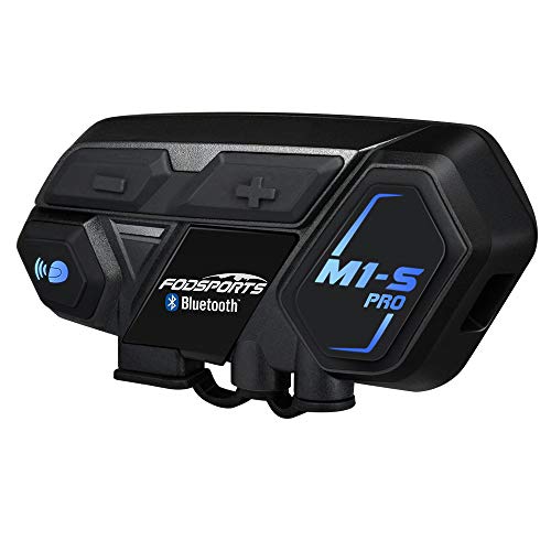 FODSPORTS バイク インカム M1-S Pro 最大8人同時通話 Bluetooth4.1 強い互換性 連続使用20時間 日本語音声案内 マルチデバイス接続 インターコム 防水