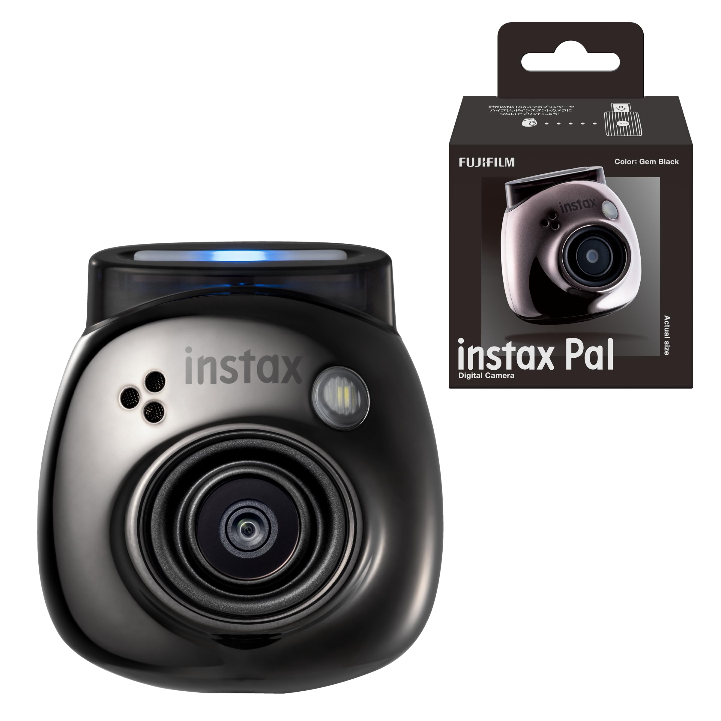 富士フイルム(FUJIFILM) 手のひらサイズカメラ チェキ INSTAX Pal ジェムブラック 広角レンズ マルチフォーマット INS PAL BLACK