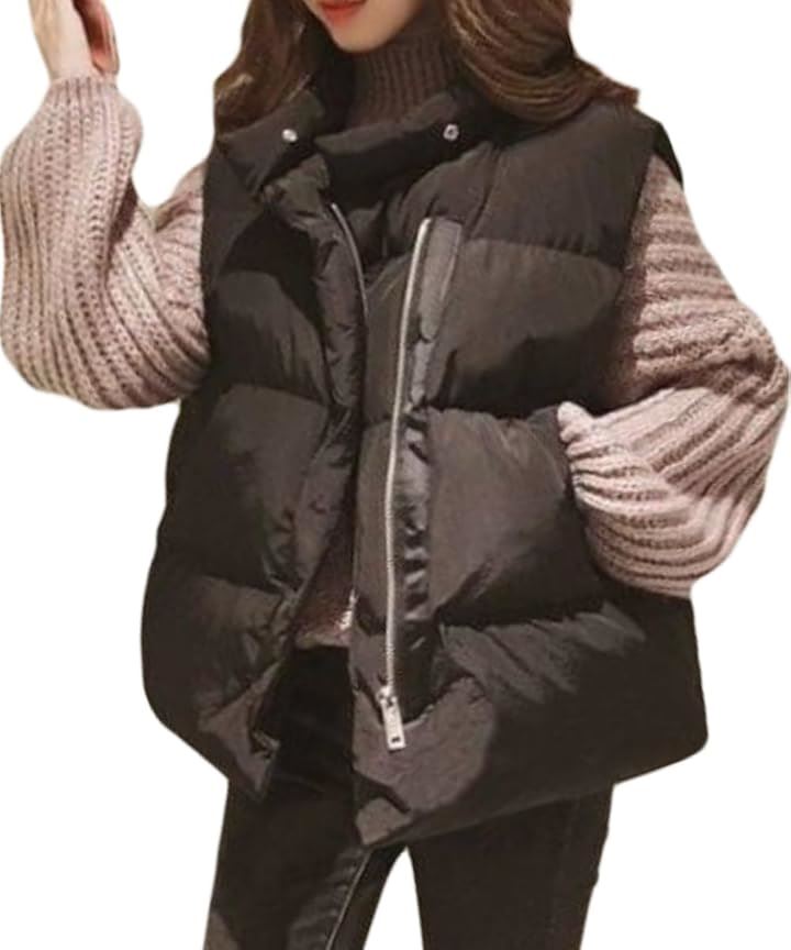 アウター レディース 冬 可愛い ベスト 大きいサイズ スポーツ 秋(ブラック, S)