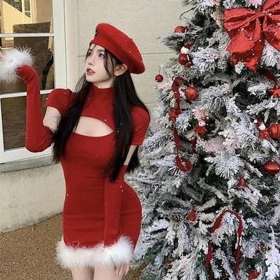 サンタ服クリスマス衣装 新年サンタコスプレ レディース コスプレ メイド バニーガール コスチュー コスチューム