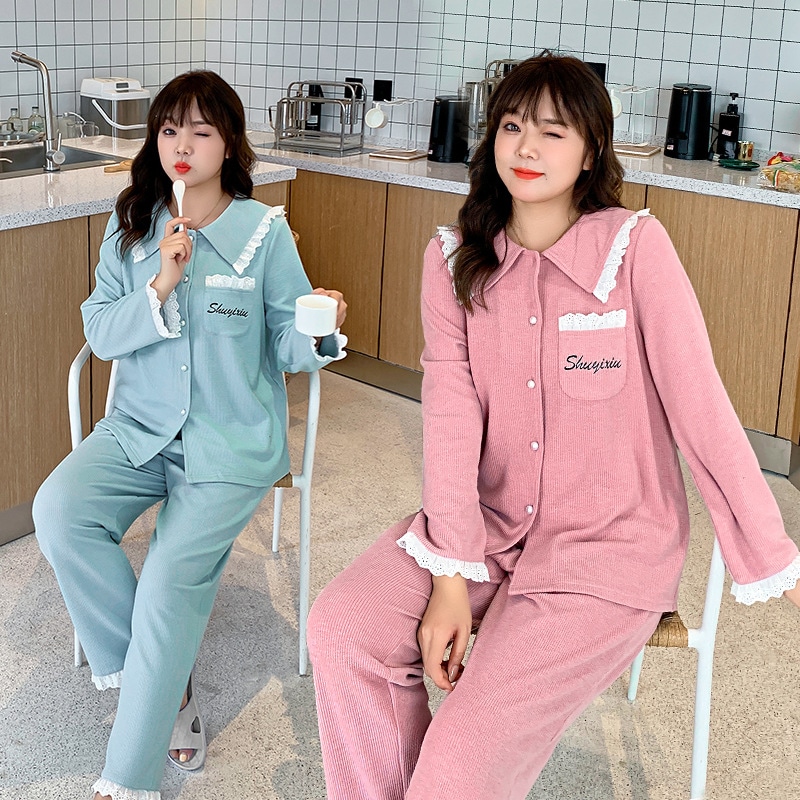 XL4XL：2点セットパジャマ 大きいサイズ 2点セット 夏 韓国 ルームウェア ナイトウェア セットアップ2点セット レディース 体形カパー部屋着 おしゃれ 5L 4Lナイトウェア 可愛い