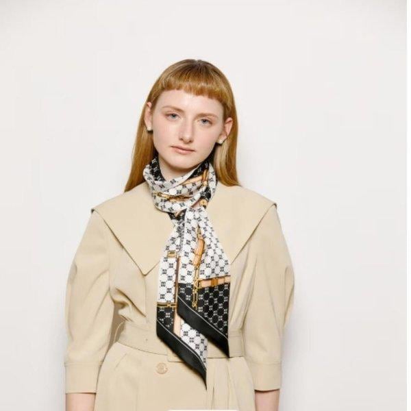 AK Bundang店 ブラック ロング スキニー シルクスカーフ DCSC5E025BK