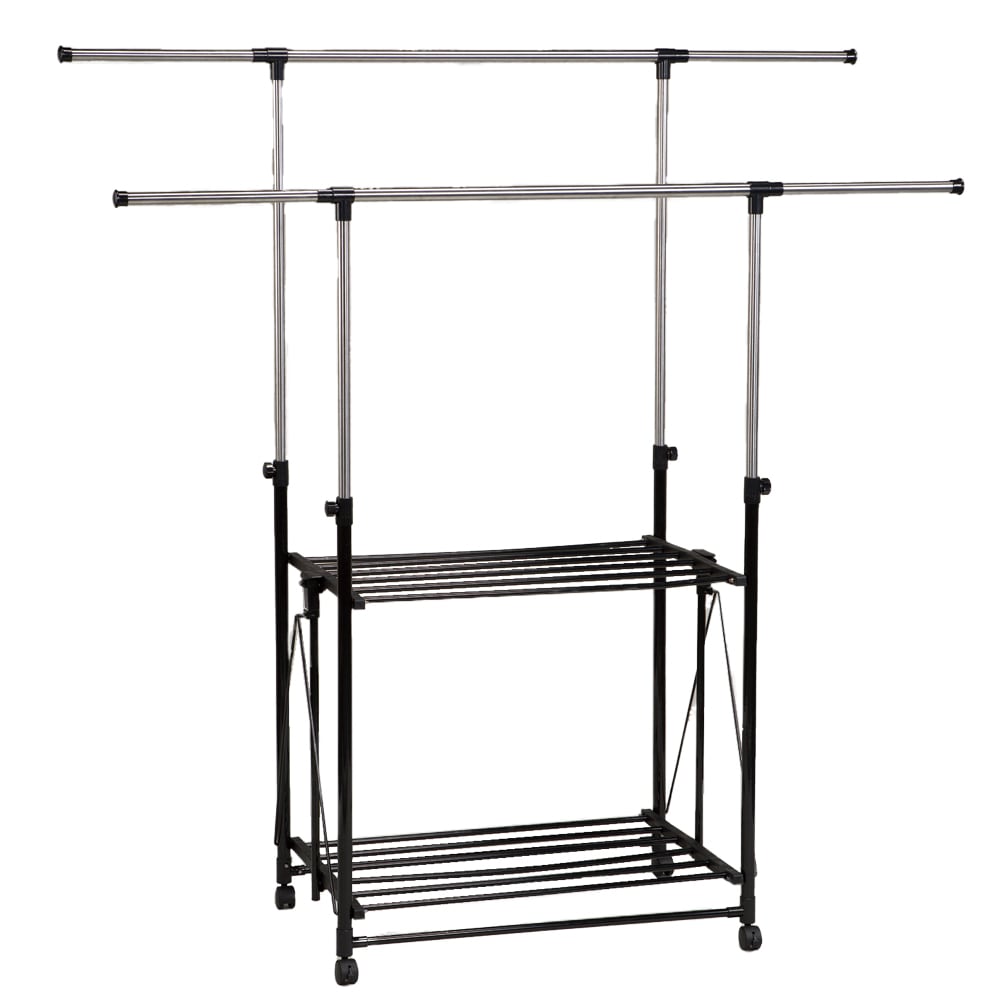 ワンタッチ 室内物干し ラック 洋服 洗濯 室内 折り畳み 簡単ハンガーラック 高さ調整 縦横伸縮 頑丈 折りたためる 収納 キャスター ストッパー 大掃除 物干し 花粉 梅雨 新生活 台風 雨 7,453円
